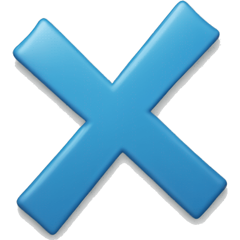 blue cross mark icon emoji