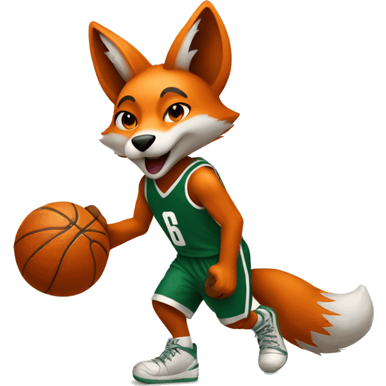 Fox playing basketball  emoji