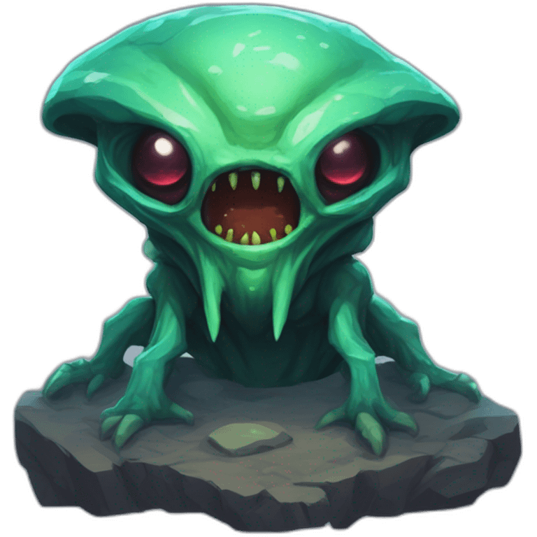 alien mountain creature scifi roguelike rpg style inspired by slay the spire digital art emoji