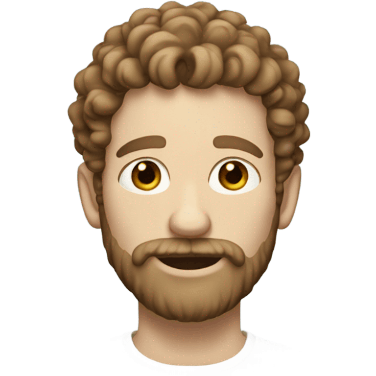 pale man with curly brown hair and beard emoji