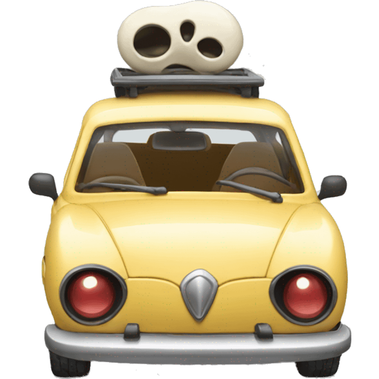 une voiture squelette emoji