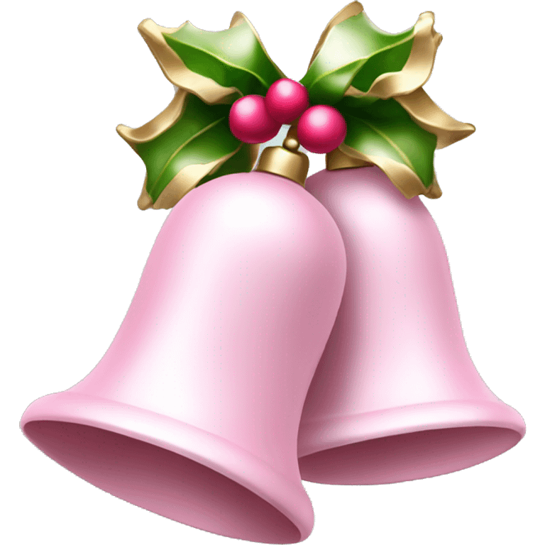 Light pink Christmas bells emoji