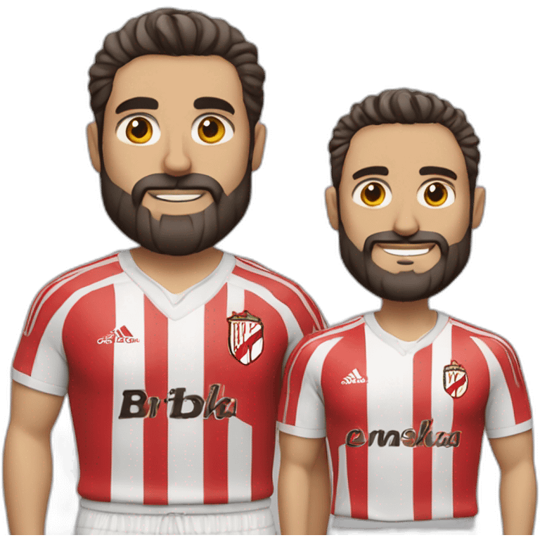 Chico con barba y con camiseta del Athletic de bilbao emoji