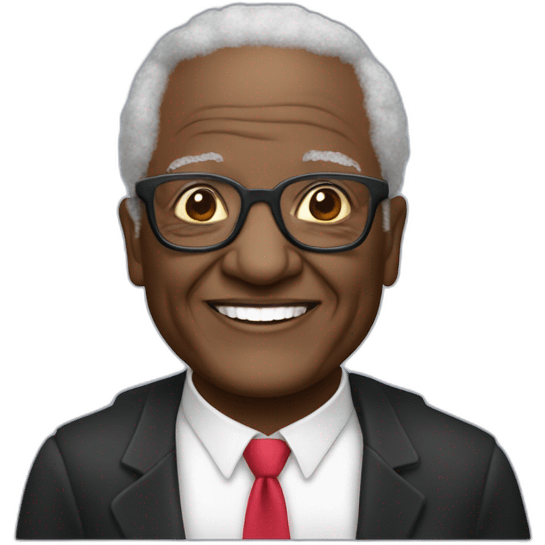 Desmond Tutu wearing a tutu emoji