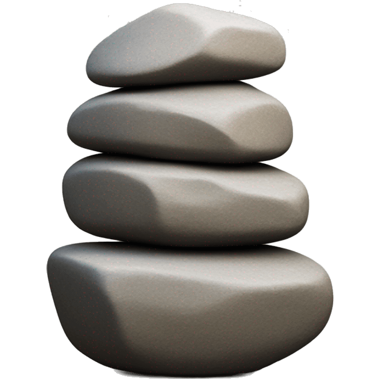 curving leaning stack of boulders smaller at top emoji