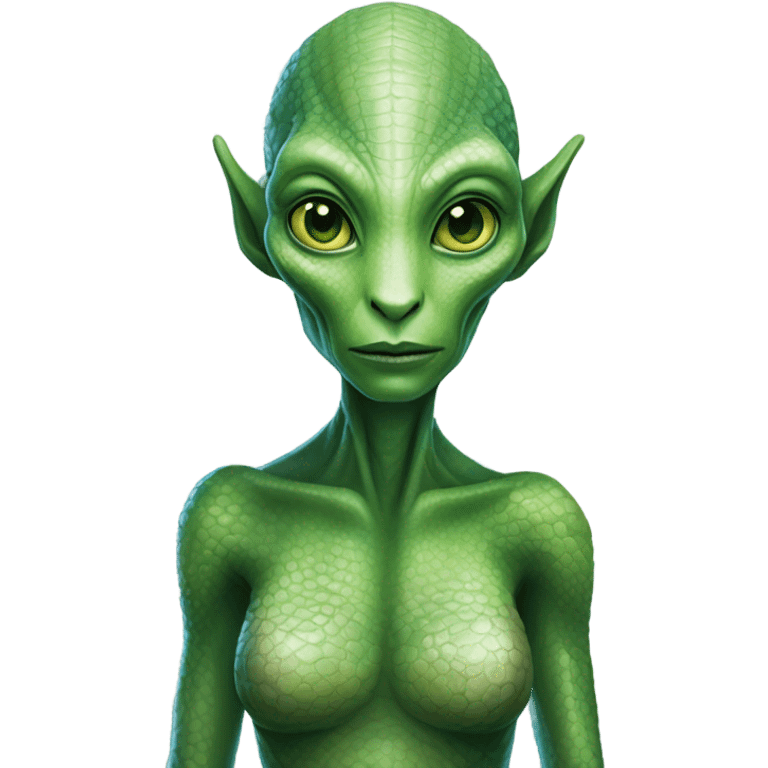 a reptilian alien woman full body emoji