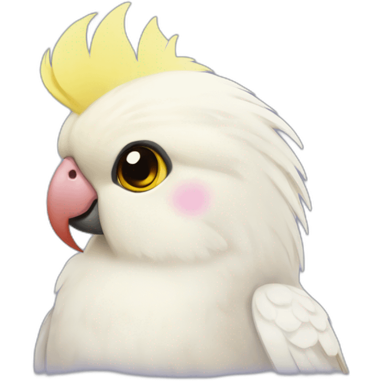 girly cockatiel emoji