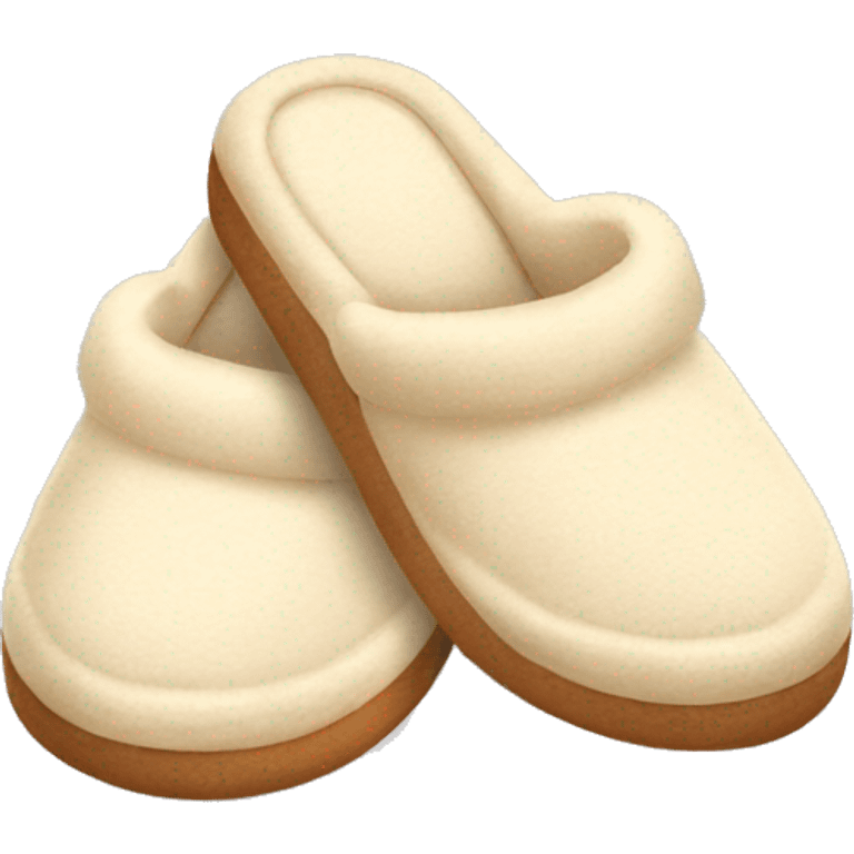 Cream colored house slippers emoji