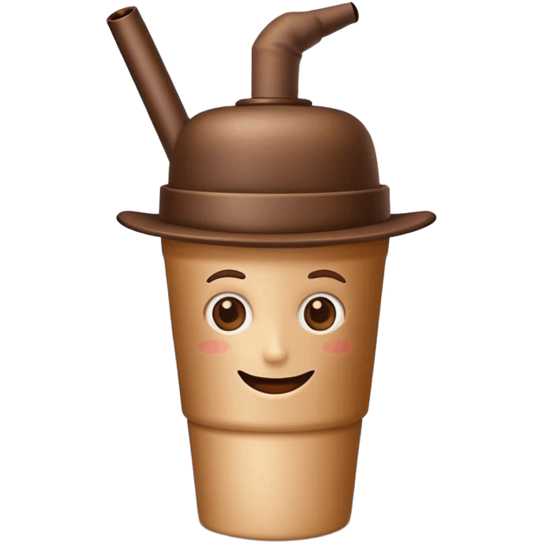 Abraham Lincoln if he were a to-go cup of coffee with his stovepipe hat emoji