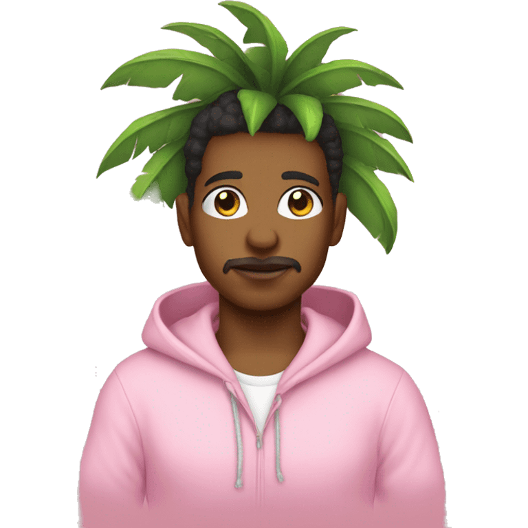 Pink palm puff hoodie  emoji