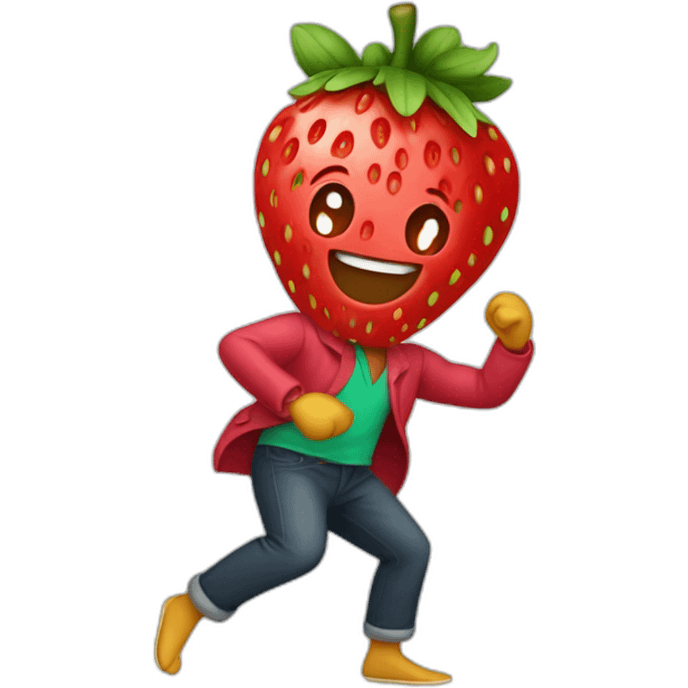 Frutilla bailando emoji