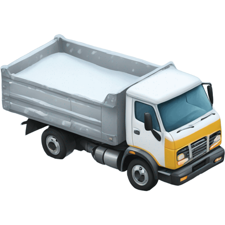 Truck stuck in snow emoji