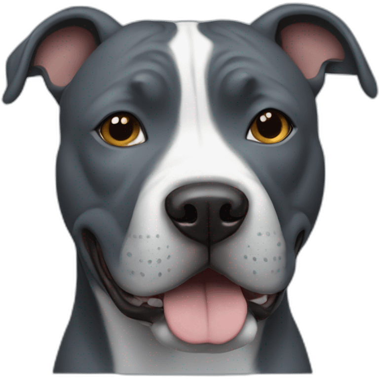 Blue Staffordshire terrier dog emoji