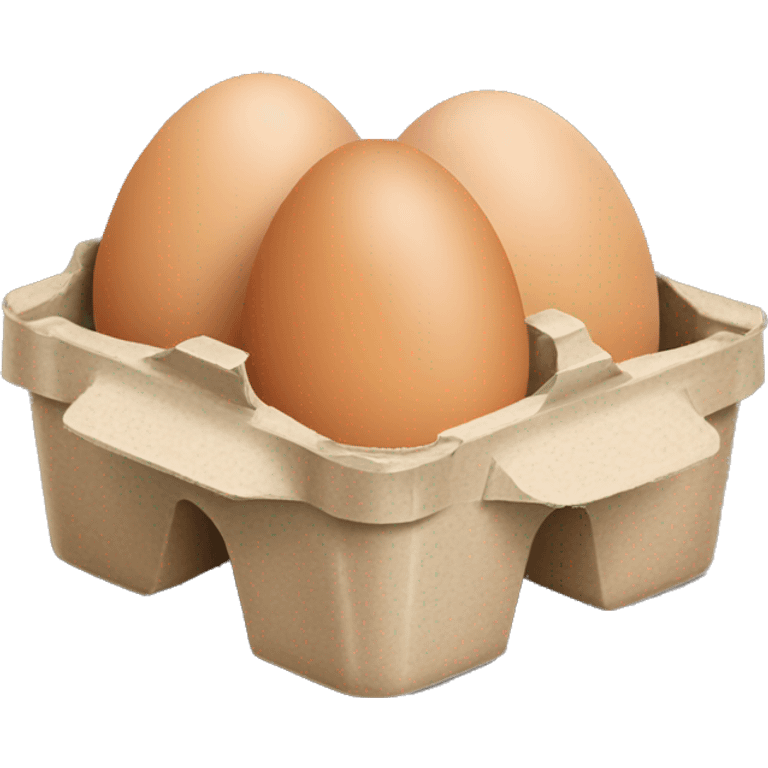 Realistic small carton of eggs emoji