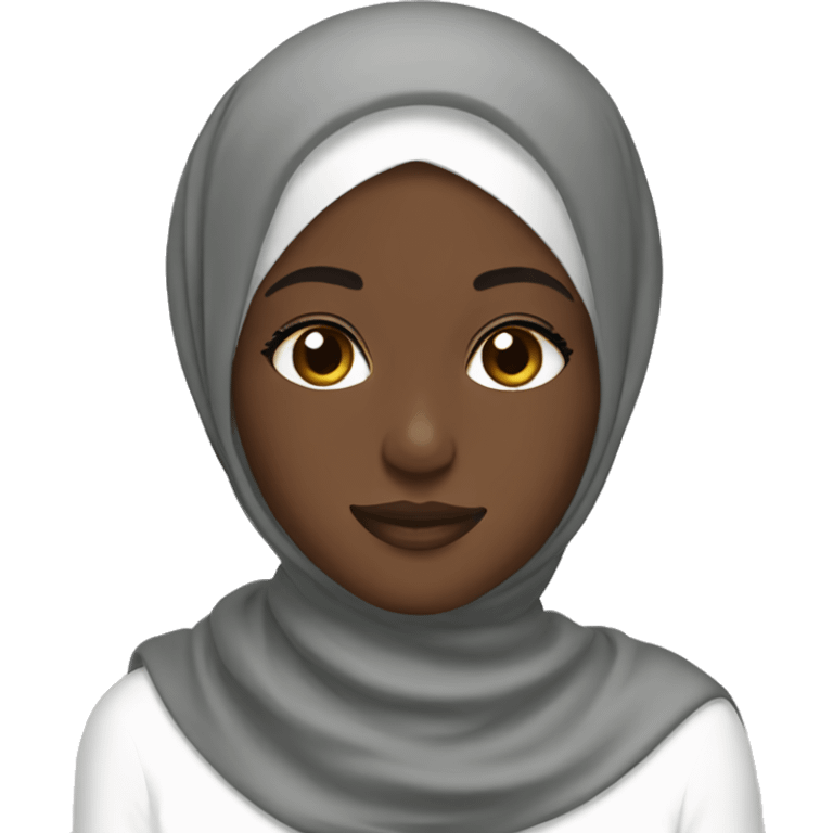 Hijabi black girl doing skincare emoji