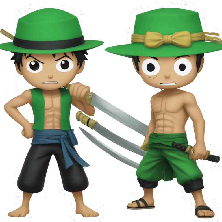 luffy vs zoro emoji