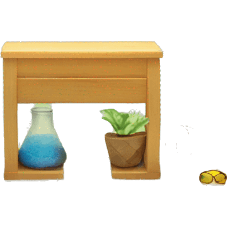 beach landscape on cube aquarium emoji