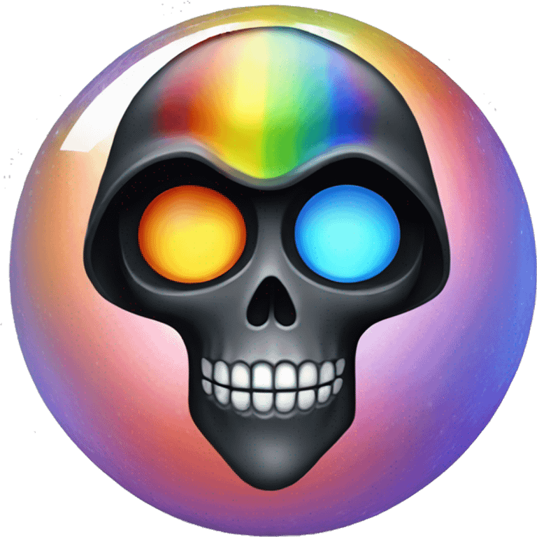 Rainbow grim reaper disco ball emoji