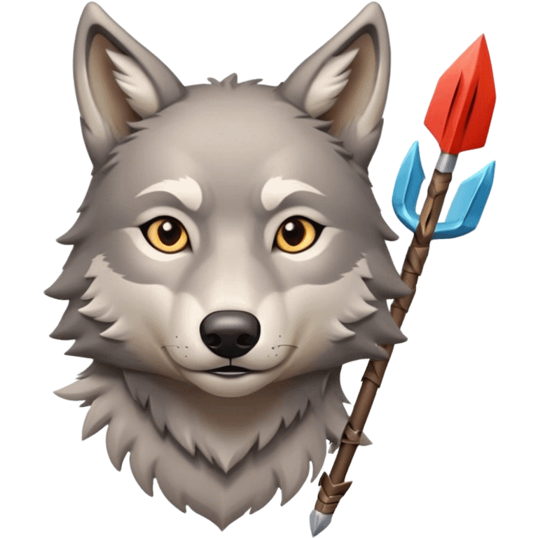 wolf with arrows in him emoji