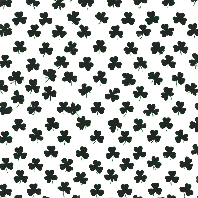 Shamrock on basketball logo green and black  emoji