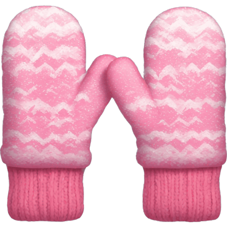 pink mittens winter emoji