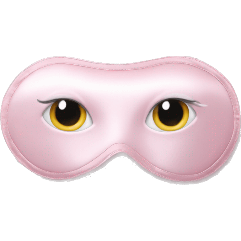 Pale pink satin eye mask emoji