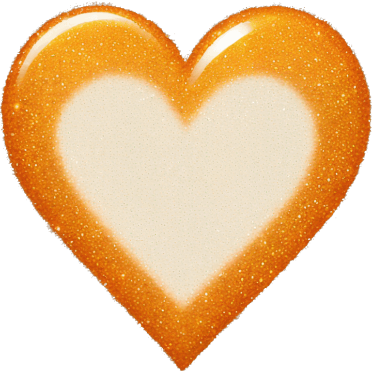 Orange sparkly heart emoji