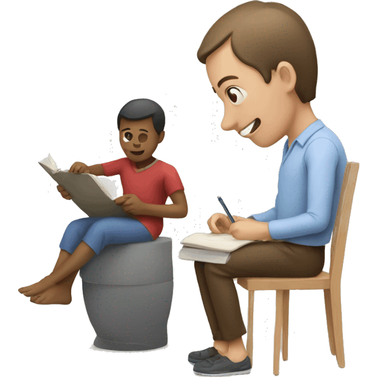 make an emoji of a man studying maternal and child health  emoji