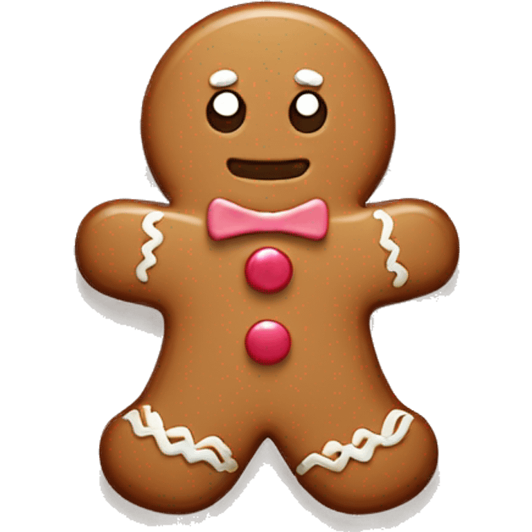 Gingerbread with beige candy’s on it  emoji