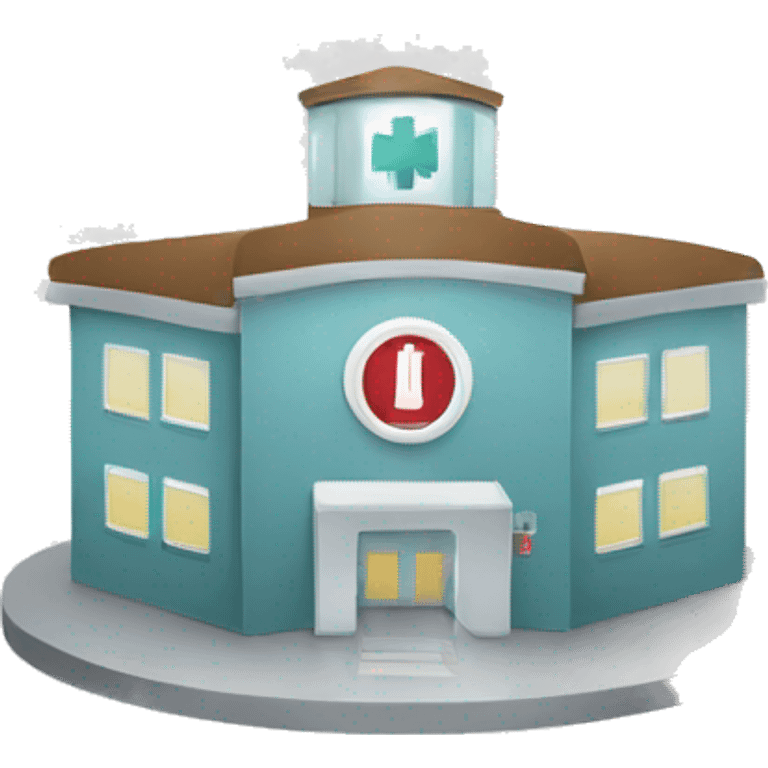 hospital H in a round emoji