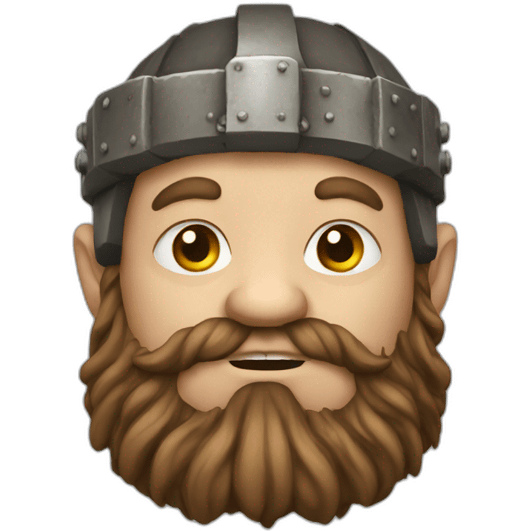 Medieval dwarf with funny face emoji