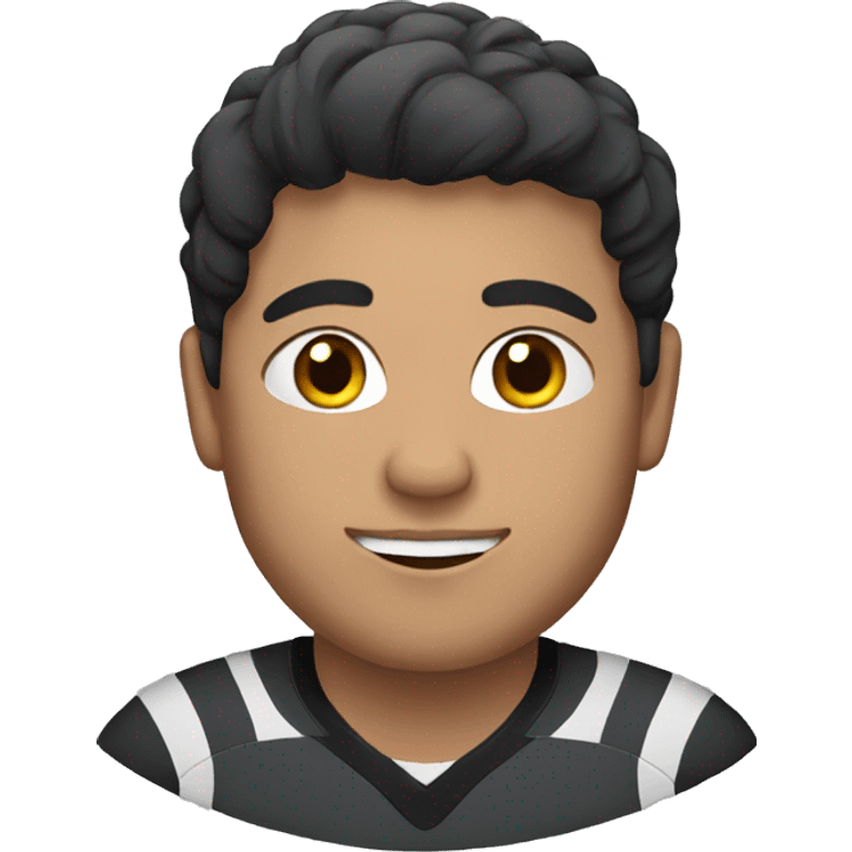 rugby player with black and grey shirt emoji