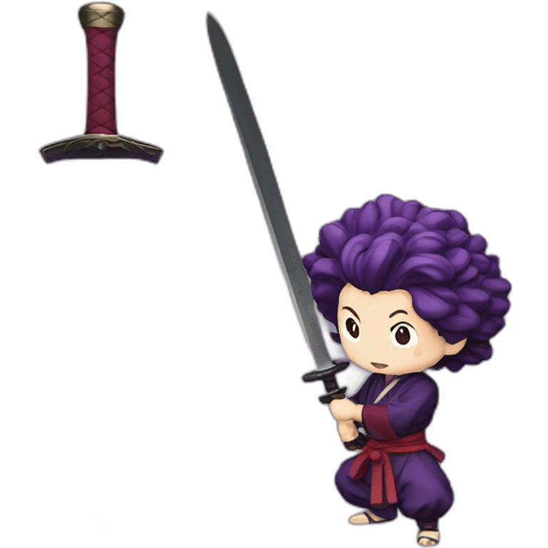 Tanjiro Kamado with Eggplant Sword emoji