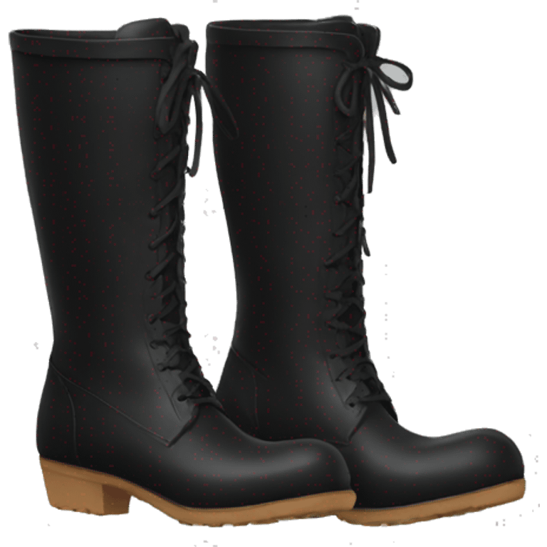 a pair of Black vinyl long boots emoji