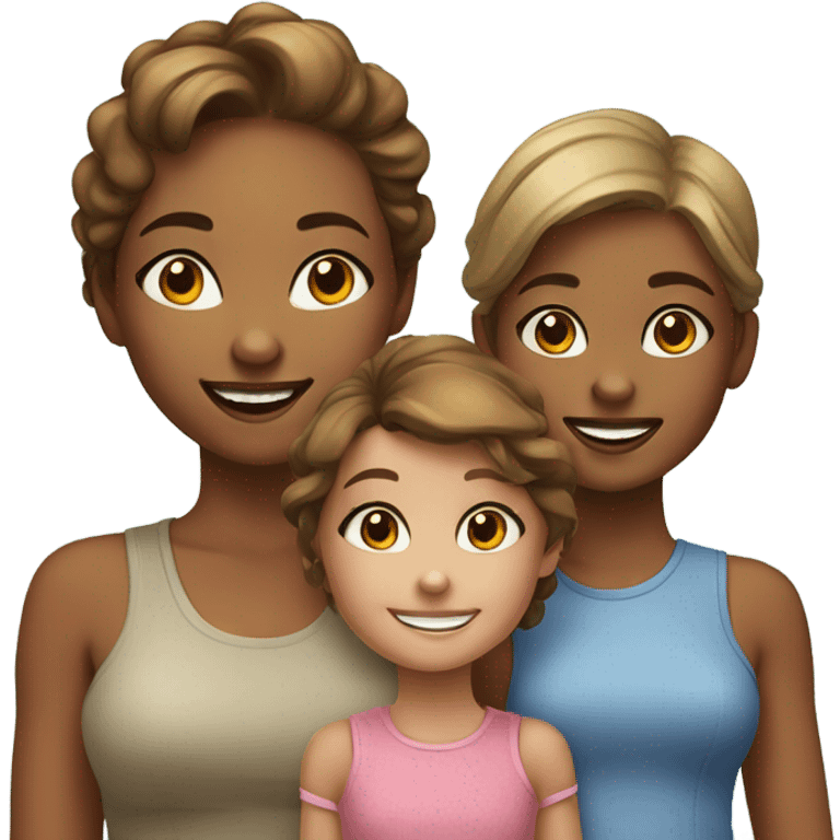 Family of girls emoji