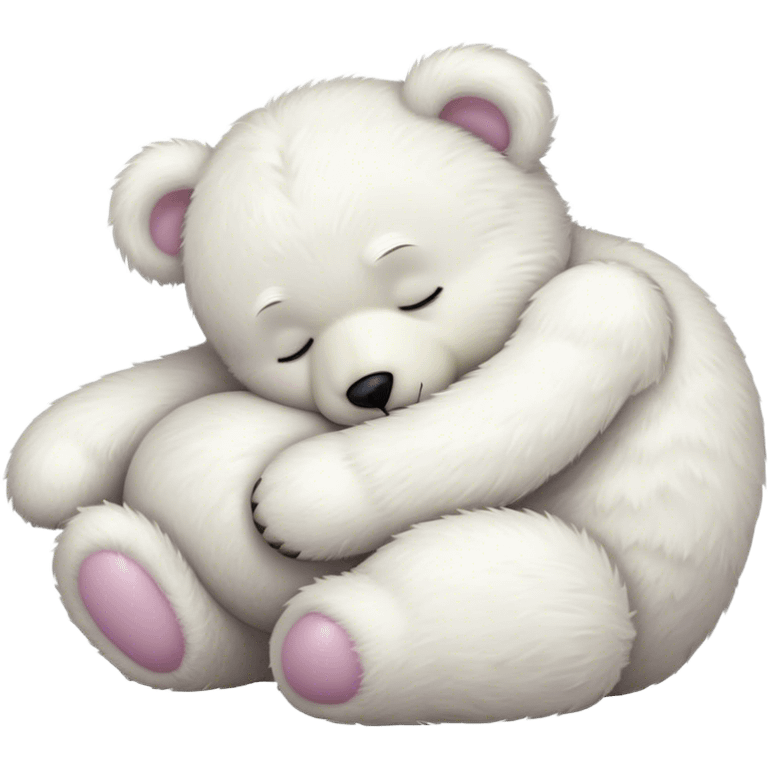 Sleeping white teddy bear  emoji