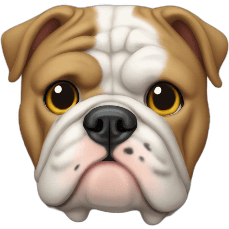 Dog english Bulldog full body emoji