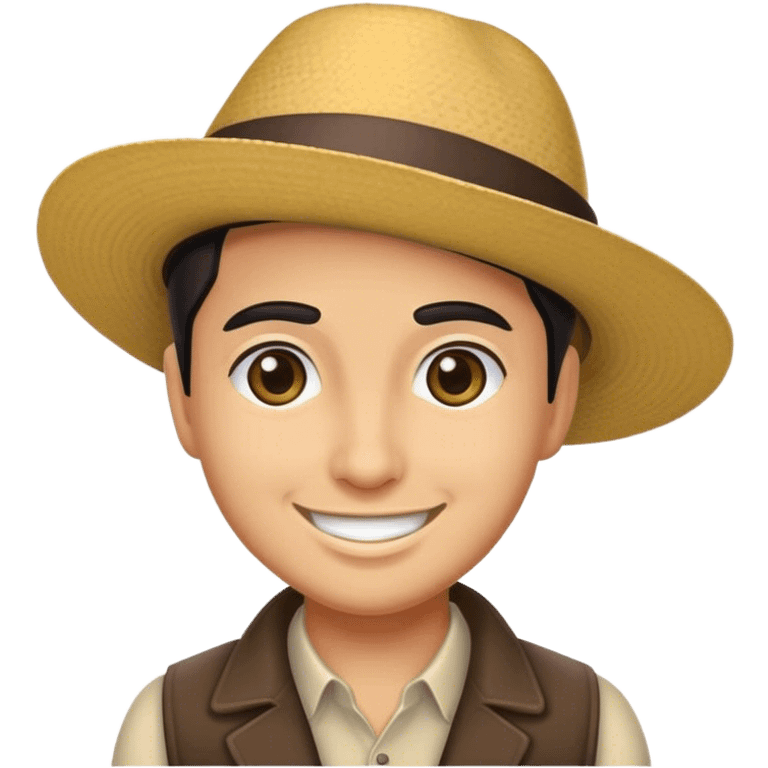 Hispanic person with a hat emoji