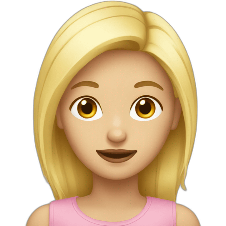 Fille blonde emoji