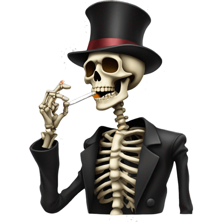 Skeleton smoking a cigarette  emoji