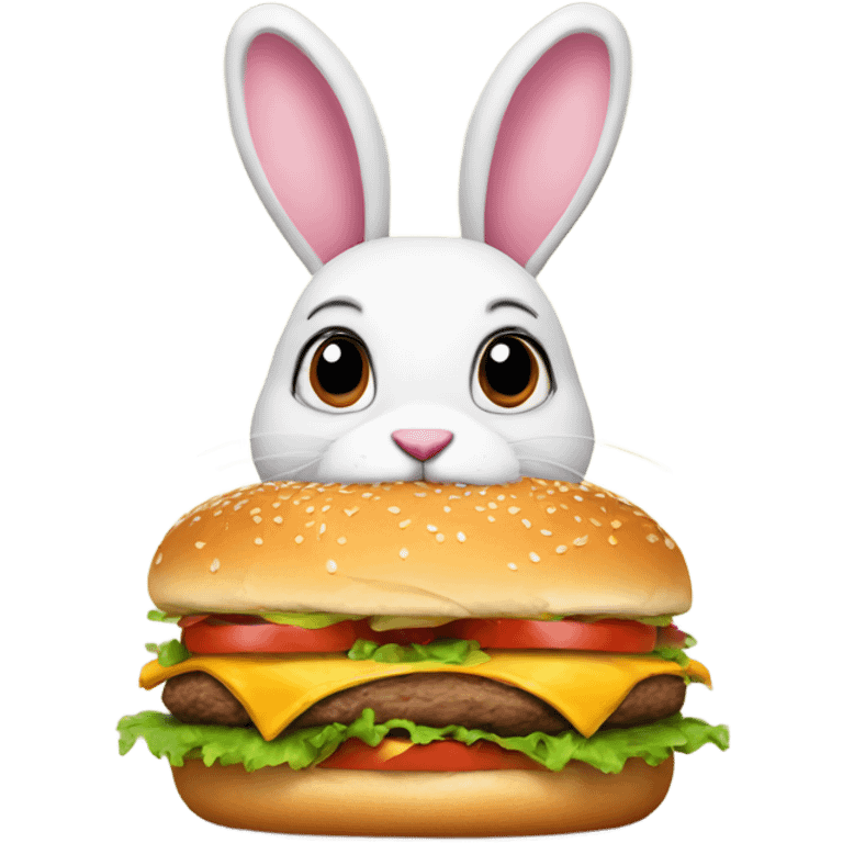 BUNNY WITH BURGER emoji