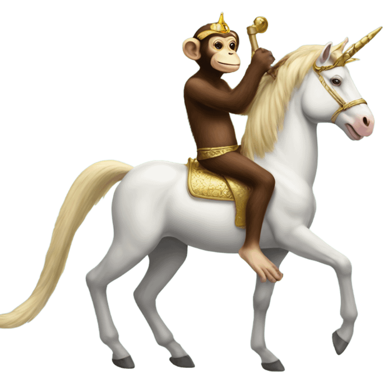 Monkey on a unicorn  emoji