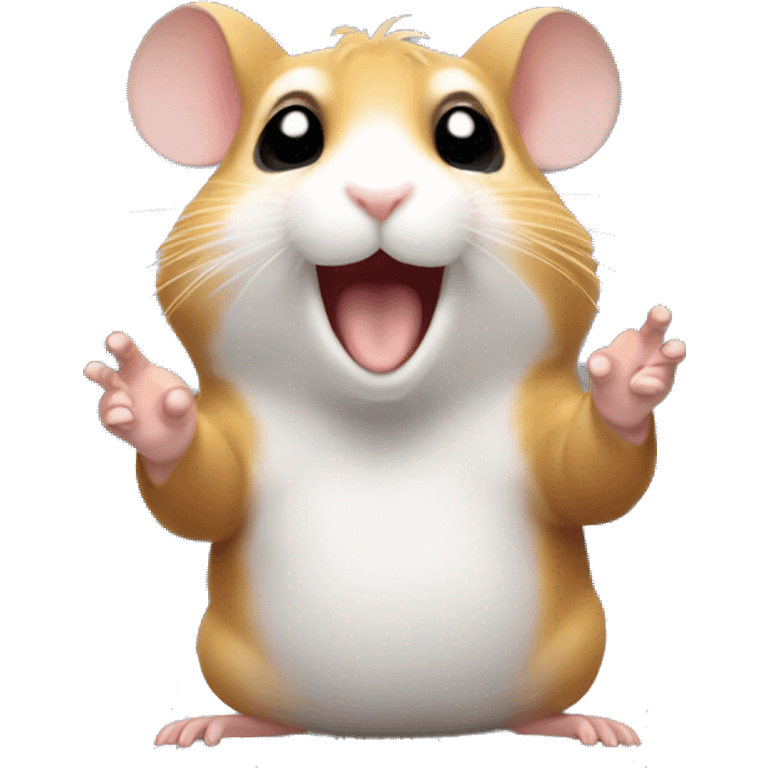 hamster doing jazz hands  emoji