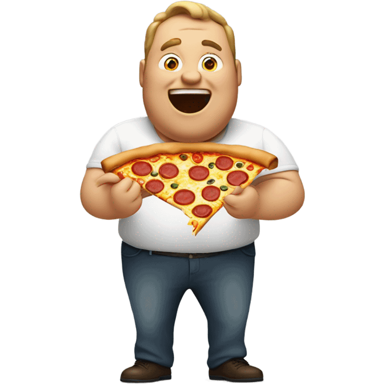 fat guy eating pizza emoji