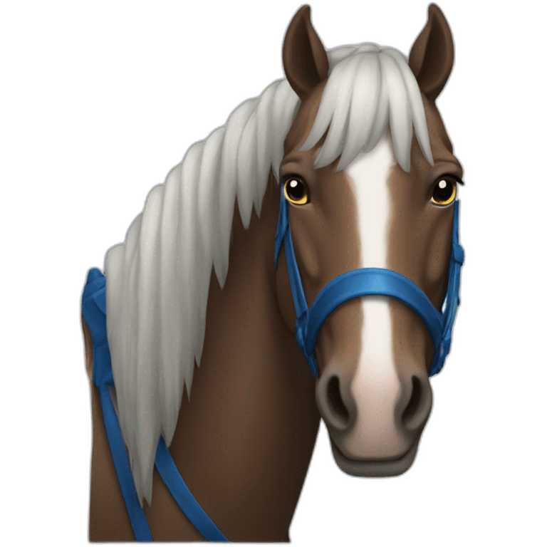 Cheval bleu emoji