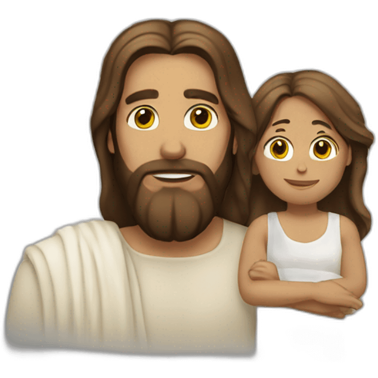 Jesus and angel emoji