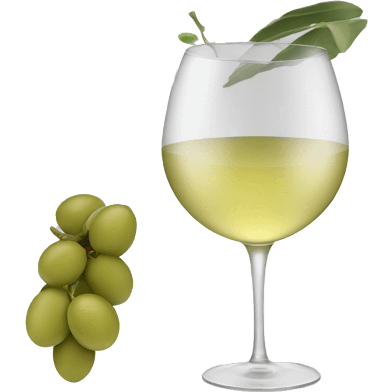 White wine with olive inside emoji