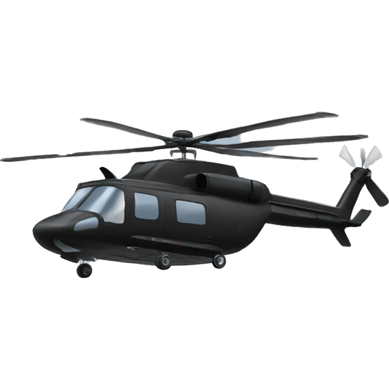 Black helicopter emoji