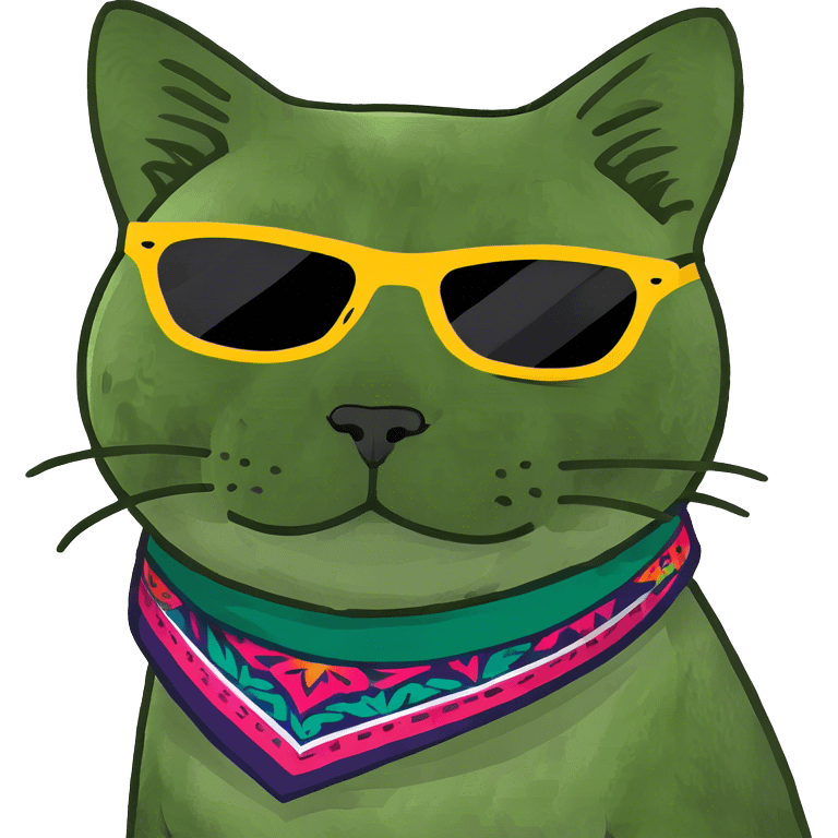 Cat with sunglasses emoji