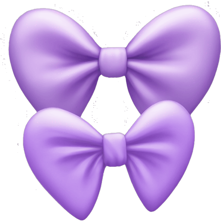 Light purple bow and a light Purple Heart emoji duo combo emoji